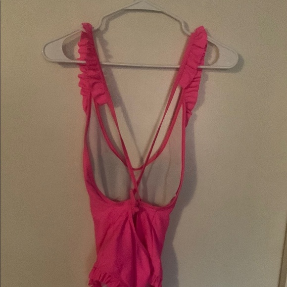 Pink Ruffled One-Piece Swimsuit - Picture 13 of 14